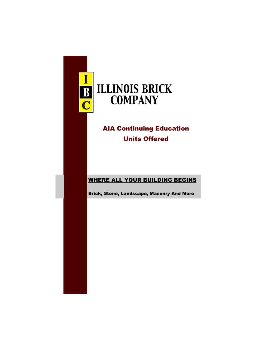 AIA Continuing Education Units Offered