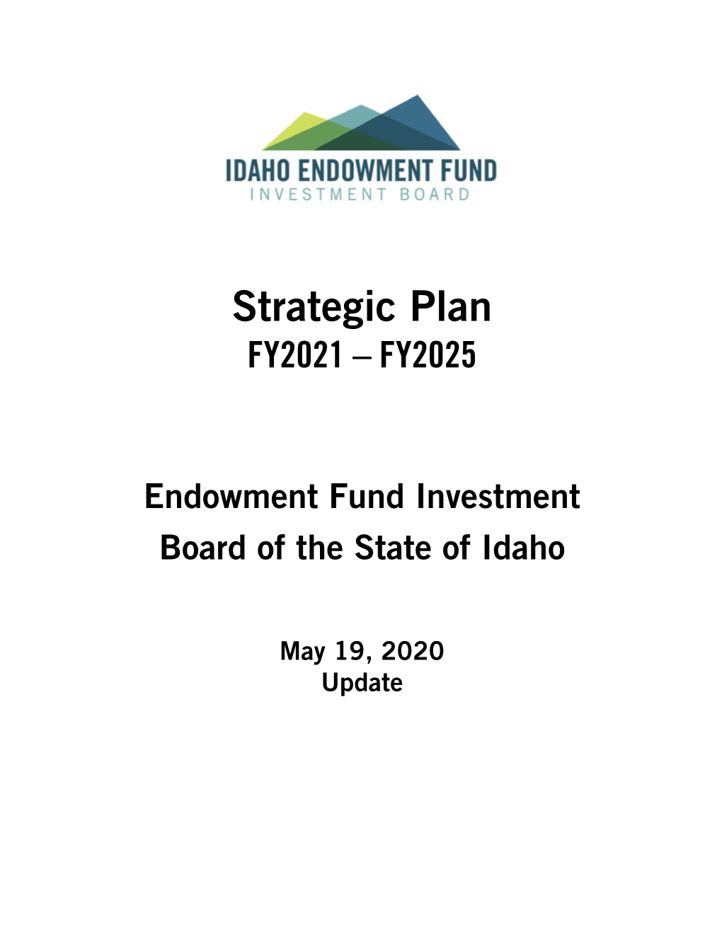 Strategic Plan FY2021 – FY2025