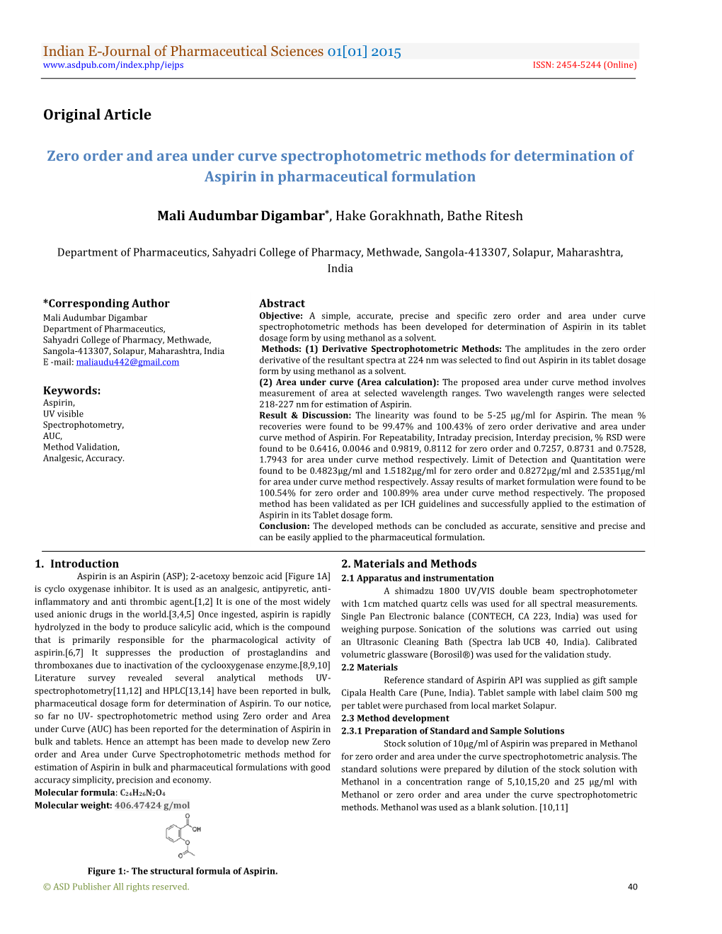 Study of Ethylenediaminetetraacetic Acid (EDTA)