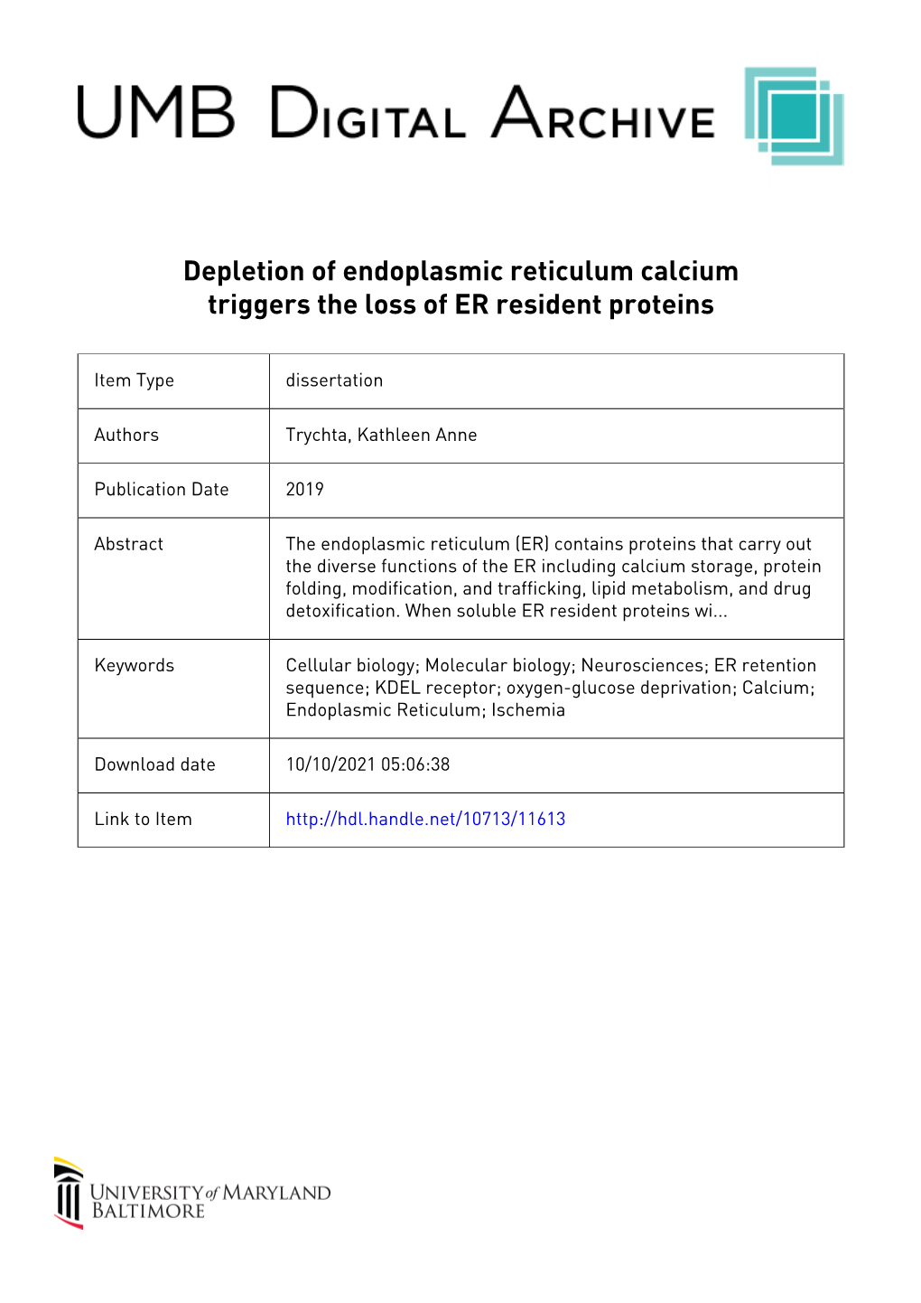 Curriculum Vitae Kathleen A. Trychta Program in Toxicology University Of