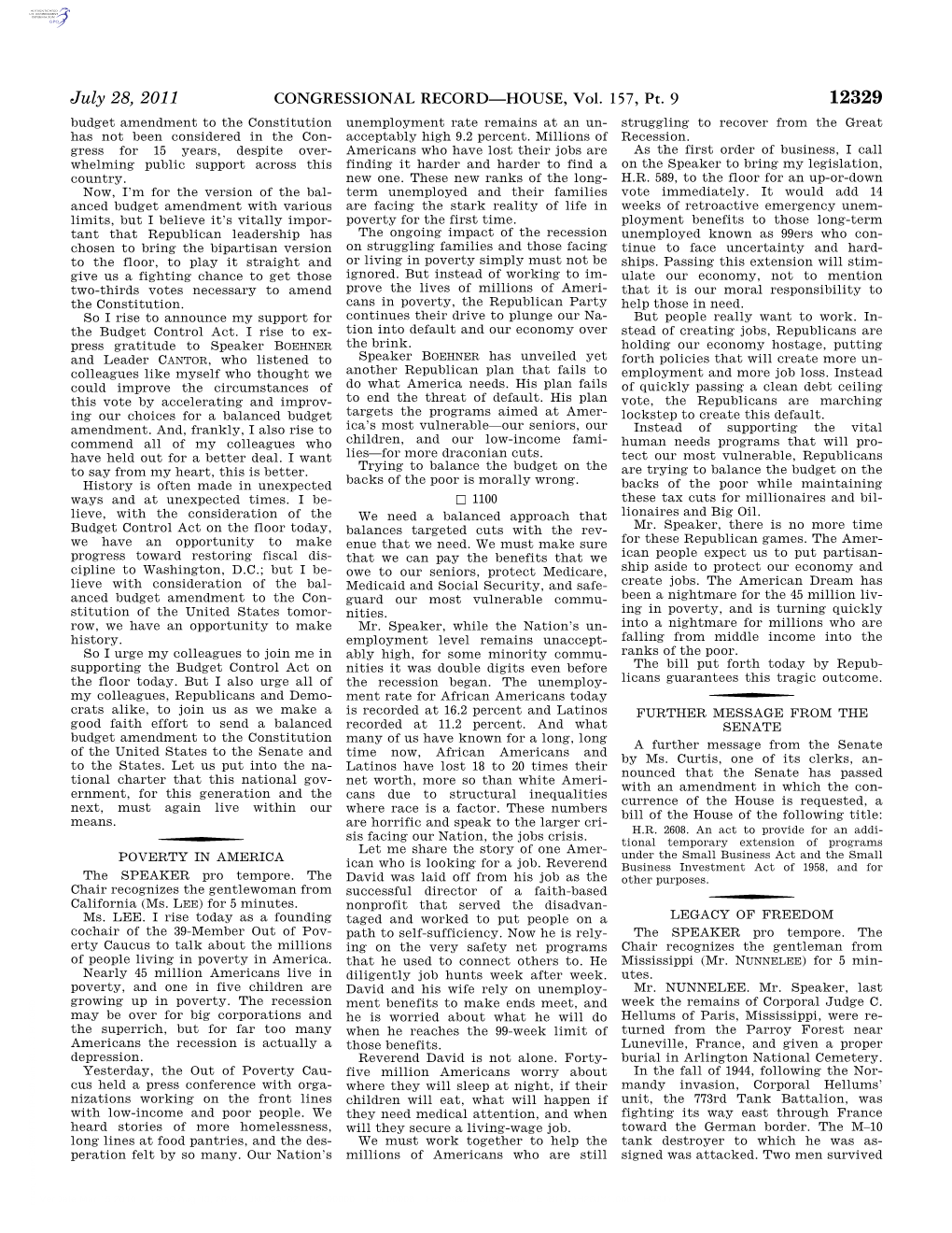 CONGRESSIONAL RECORD—HOUSE, Vol. 157, Pt