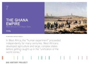THE GHANA EMPIRE West Africa’S First Major State