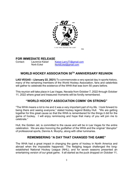 “World Hockey Association Comin' on Strong” Rememb