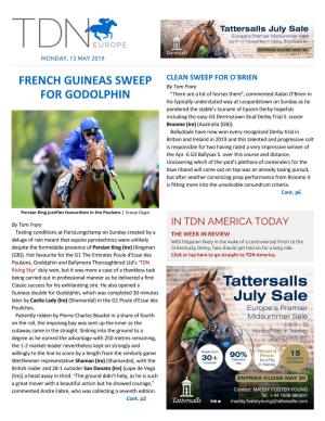 French Guineas Sweep for Godolphin Cont