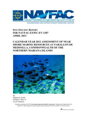 2012 Assessment of Near Shore Marine Resources at Farallon De Medinilla, Commonwealth of the Northern Marina