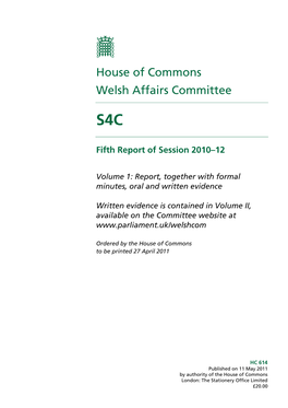 House of Commons Welsh Affairs Committee