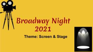 Broadway Night 2021 Reveal-Kickoff