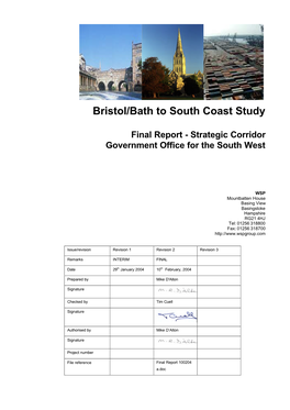 Bristol/Bath to South Coast Study