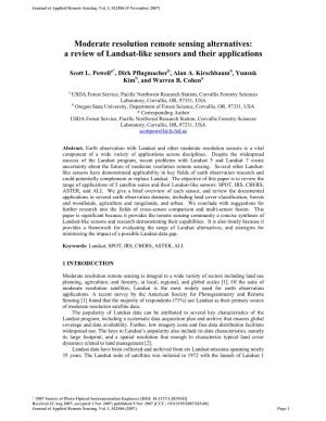 Moderate Resolution Remote Sensing Alternatives: a Review of Landsat-Like Sensors and Their Applications