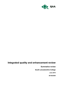 Integrated Quality and Enhancement Review