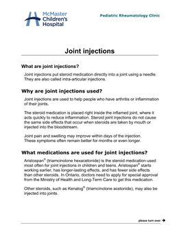 Joint Injections