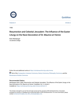 Resurrection and Celestial Jerusalem: the Influence of the Easter Liturgy on the Nave Decoration of St