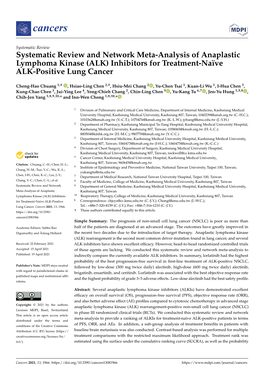 ALK) Inhibitors for Treatment-Naïve ALK-Positive Lung Cancer