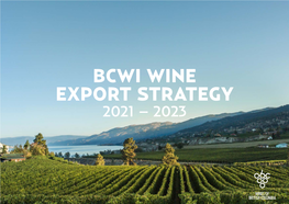 Bcwi Wine Export Strategy 2021 – 2023