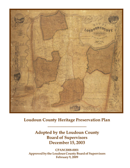 Heritage Preservation Plan ______