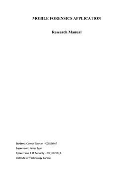Research Manual