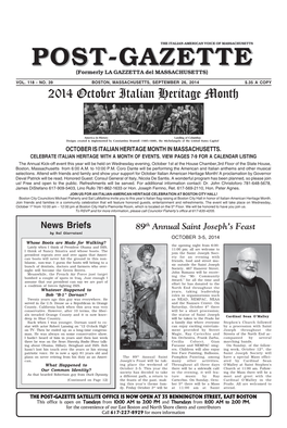 2014 October Italian Heritage Month