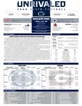 TAXSLAYER BOWL Joe Putnam (Sideline) Tiffany Greene (Sideline) JANUARY 2, 2016 • NOON Local: 93.7 FM/1450 AM