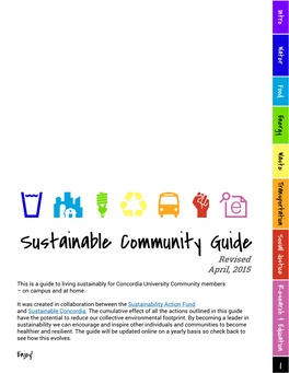 Sustainable Community Guide Revised April, 2015