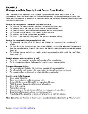 Chairperson Role Description.Pdf