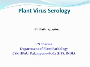 Pl Path 502 Plant Virus Serology