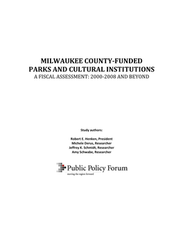 Milwaukee County-Funded Parks and Cultural