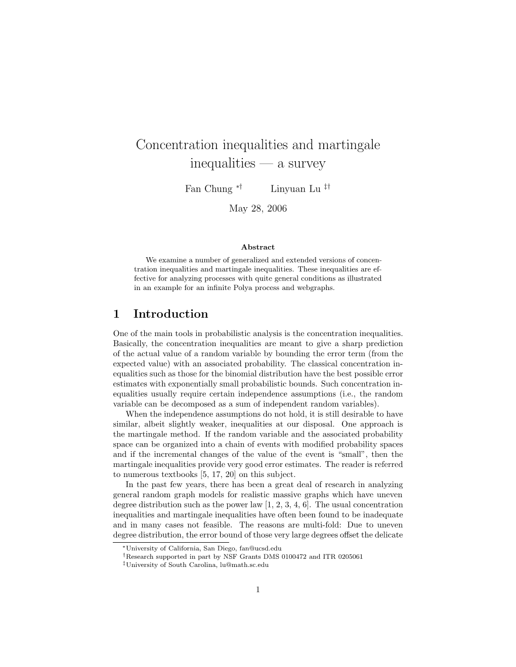 Concentration Inequalities and Martingale Inequalities — a Survey