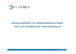 Document D'organisation De La Viabilité Hivernale