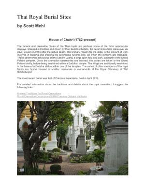 Thai Royal Burial Sites by Scott Mehl