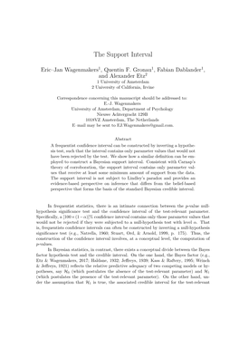 The Support Interval
