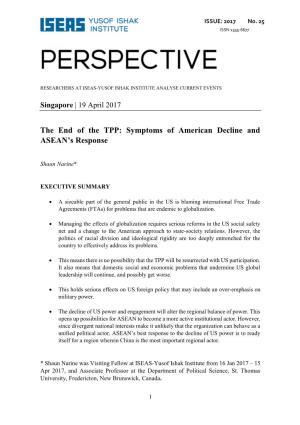 The End of the TPP: Symptoms of American Decline and ASEAN's