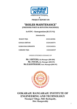 “Boiler Maintenance” (Pressure Parts & Rotating Machines)