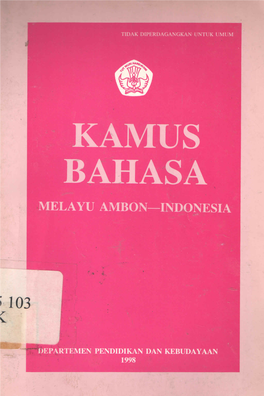 Kamus Bahasa Melayu Ambon-Indonesia