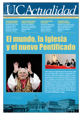 El Mundo, La Iglesia Y El Nuevo Pontificado