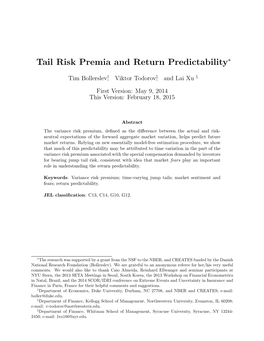 Tail Risk Premia and Return Predictability∗