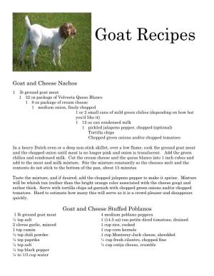 Goat Recipes