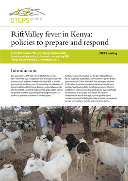 Rift Valley Fever in Kenya: Policies to Prepare and Respond
