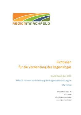 Richtlinien Für Die Verwendung Des Regionslogos
