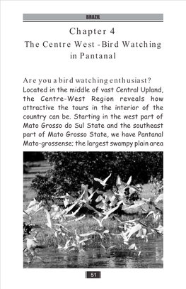 Chapter 4 the Centre West -Bird Watching in Pantanal