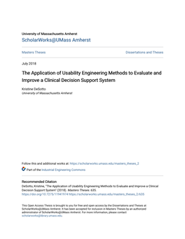 The Application of Usability Engineering Methods to Evaluate and Improve a Clinical Decision Support System