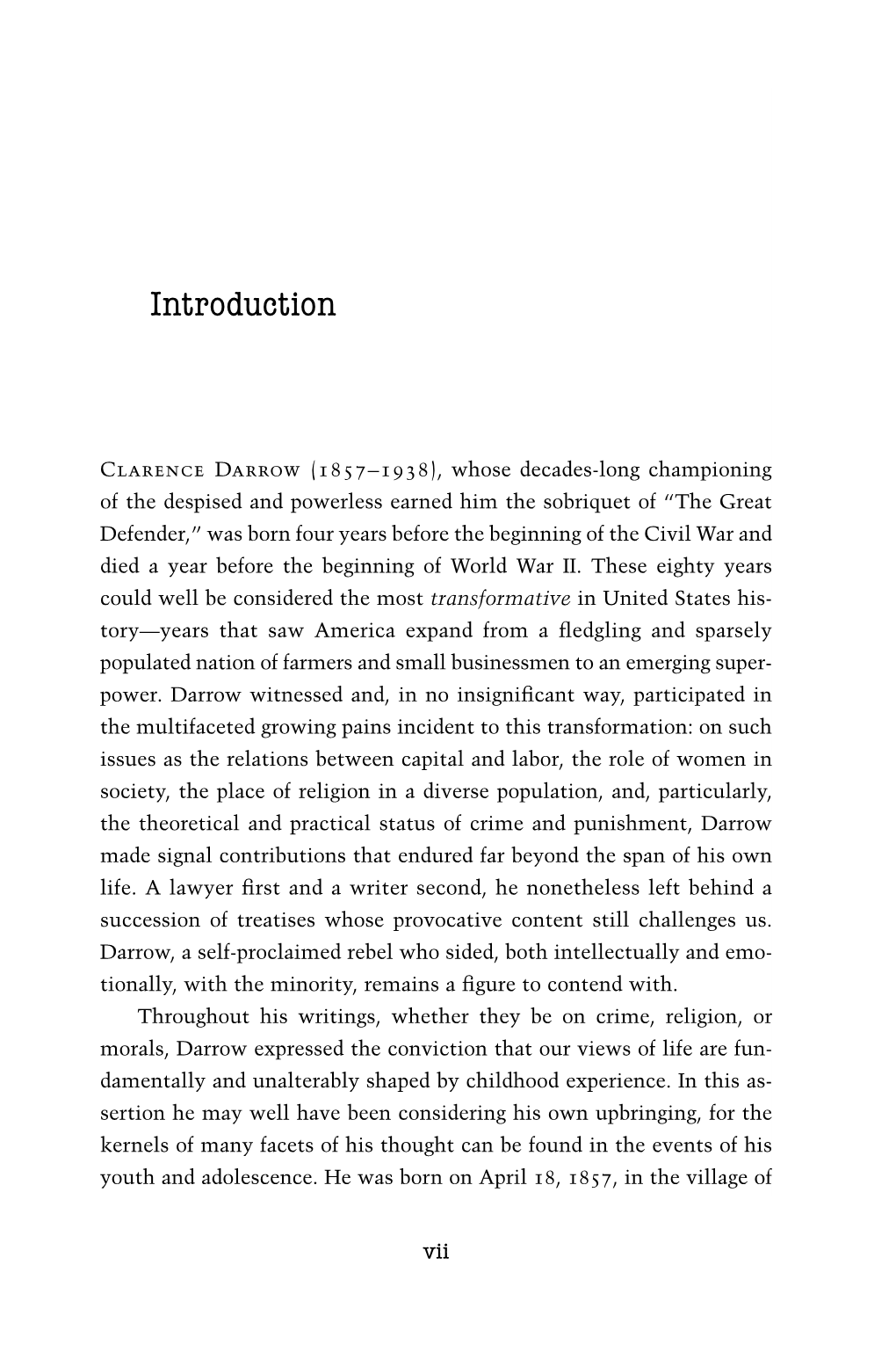 Clarence Darrow on Religion, Law, and Society