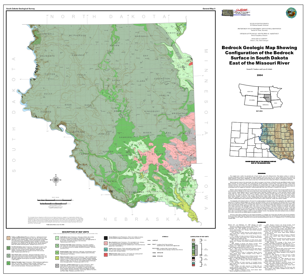 Page 1 South Dakota Geological Survey General Map 9 Kp Kp Kn Kc