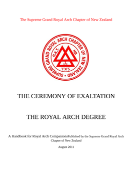 The Ceremony of Exaltation The