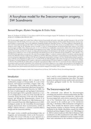 A Four-Phase Model for the Sveconorwegian Orogeny, SW Scandinavia 43