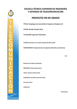 Proyecto Fin De Grado