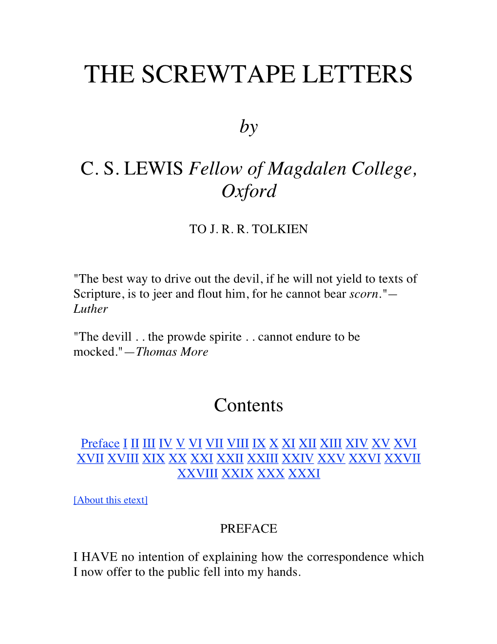 The Screwtape Letters