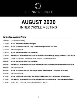 2020 Virtual Inner Circle Packet