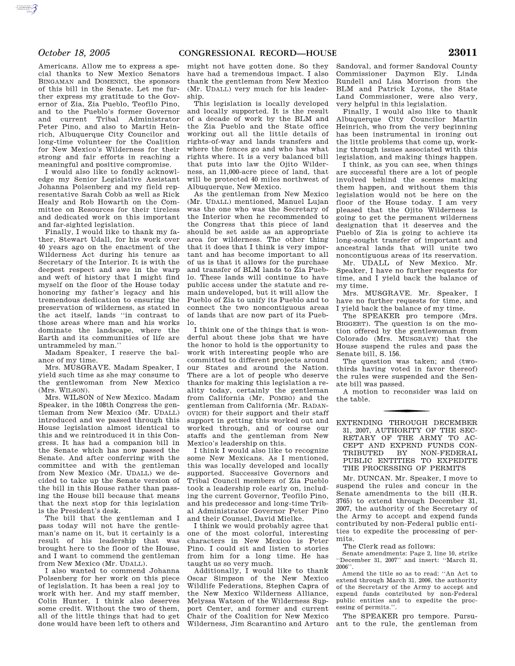 CONGRESSIONAL RECORD—HOUSE October 18, 2005 Tennessee (Mr