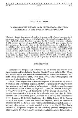 Carboniferous Rugosa and Heterocorallia In