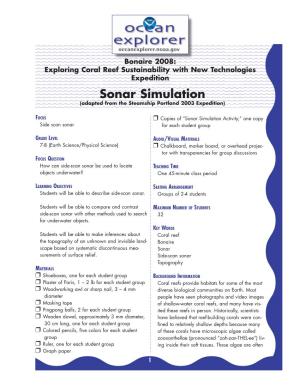 Sonar Simulation (Adapted from the Steamship Portland 2003 Expedition)